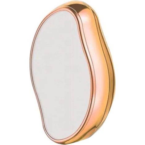 Épilation visage et corps : Gommage & épilateur nano verre doré pour homme et femme, outil de beauté maison rechargeable. (1/5)