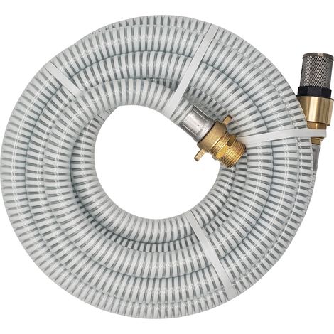 Spido – Tuyau d'aspiration renforcé 7 mètres Ø 25 mm – Laiton et inox – Compatible pompes de surface et groupes de surpression