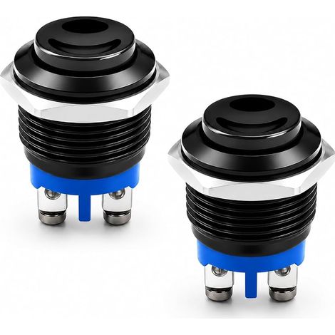 boutons-poussoirs étanches de 16 mm, bouton-poussoir électronique et bouton de démarrage rond, interrupteur à bouton-poussoir 12 V pour voiture, moto, bateau, commande de bateau, usage industriel (1/5)