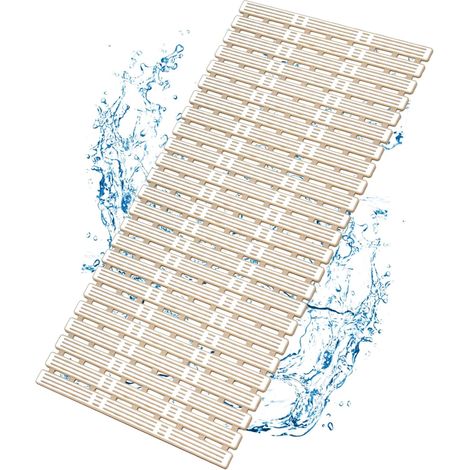 Tappetino da bagno antiscivolo 90 x 40 cm - Tappetino doccia antiscivolo con ventose e fori di scarico - Tappetino da bagno antiscivolo senza BPA - Tappetino da bagno antiscivolo, resistente al calore