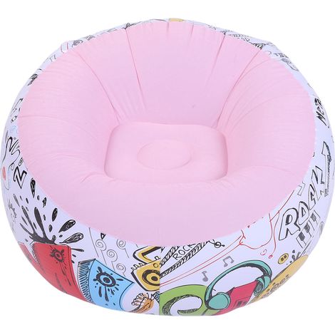 Chaise longue gonflable PVC flocage Graffiti canapé Portable sauter chaise longue canapé pour chambres Camping maison rose (1/5)
