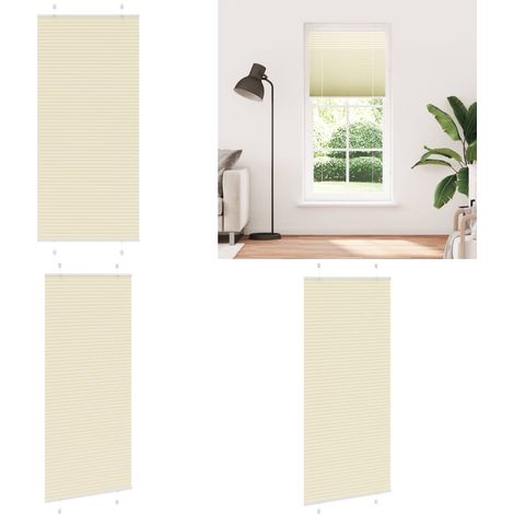 vidaXL Plissee Creme 85x200 cm Stoffbreite 84,4 cm Polyester (1/5)