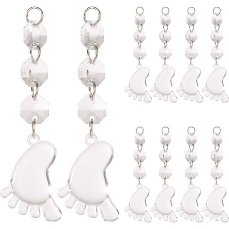 Perle acrylique transparente suspendue, décoration pendentif en boule, accessoire DIY (G) (1/3)