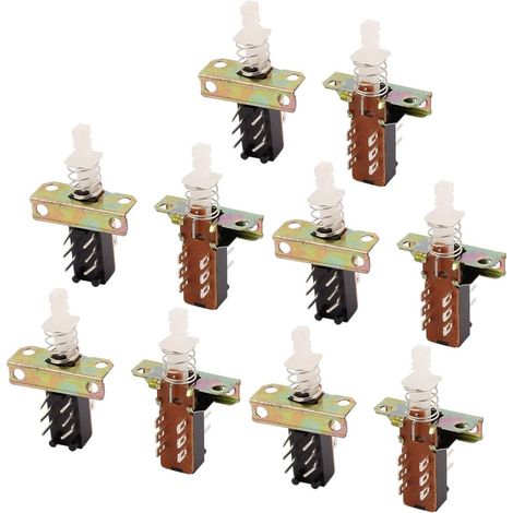 5 pièces 6 bornes federbelasteter SPST-Raststrom-Micro-Druckschalter (1/2)