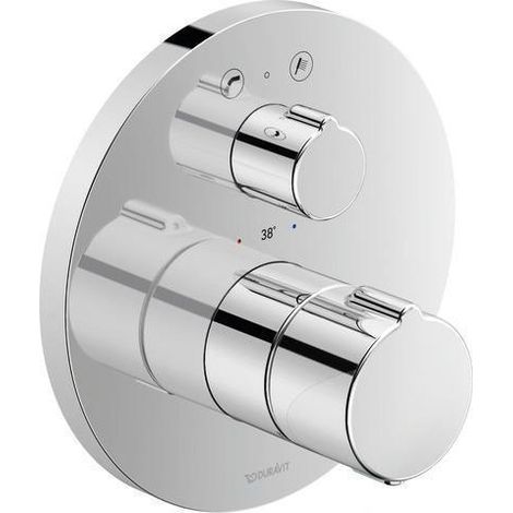 Thermostat baignoire UP Noir, combinaison fusible, rond, extérieur 94, diamètre 170