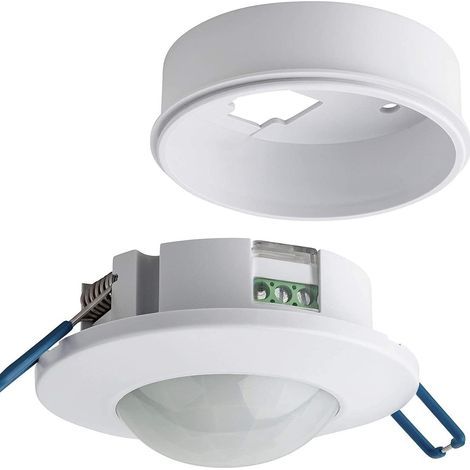 Bewegungsmelder Innen de Mouvement Plafond 360° Deckeneinbau Unterputz Aufputz Montage 6m PIR Interrupteur Détecteur de Présence für LED Glühlampen Energiesparlampen Garage Eingangsbereich Badezimmer (1/5)