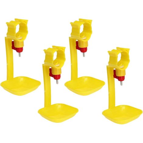 Fontaines à Eau Automatiques pour Volailles 10pcs, Abreuvoirs Suspendus en Acier Inoxydable et Abs, Maintien Propreté pour Poulets et Oies en Élevage Domestique ou Commercial (1/5)