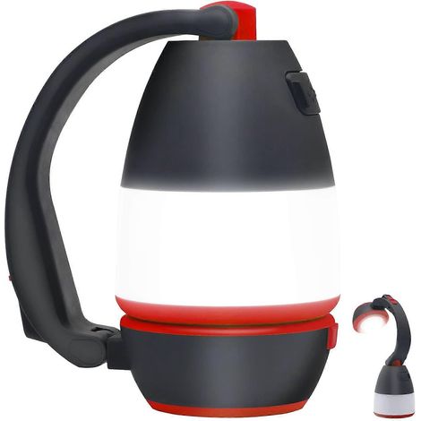 Lanterne de camping LED 3 en 1 avec lampe torche portable et lampe de table, 5 modes d'éclairage rechargeable pour tente (1/5)