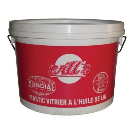 Den Braven – Mastic vitrier pur lin naturel 5kg – Pour pose et étanchéité de vitrages bois – Application facile en chantiers humides (1/2)