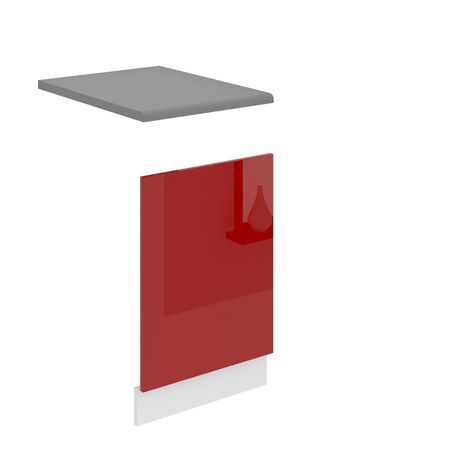 BELINI Habillage de Porte Lave Vaisselle PO45 Meuble Lave Vaisselle avec Plan de Travail I Accessoire pour Lave-Vaisselle Cuisine - Teille: 1,6 x 45 x 57 cm I Couleur: Rouge très Brillant (1/4)
