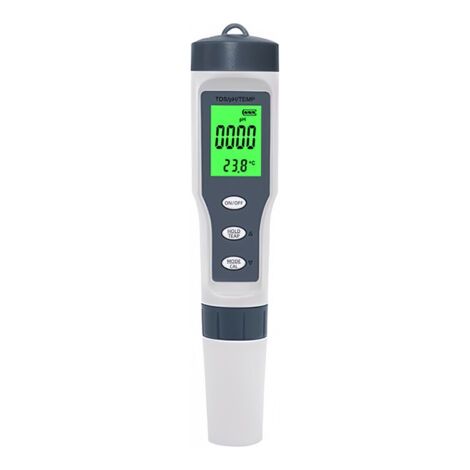 Testeur de qualité de l'eau 3 en 1 : pH-mètre, TDS et température. Écran LCD numérique EZ 9901. Idéal pour les piscines et les réservoirs d'eau potable. (1/5)