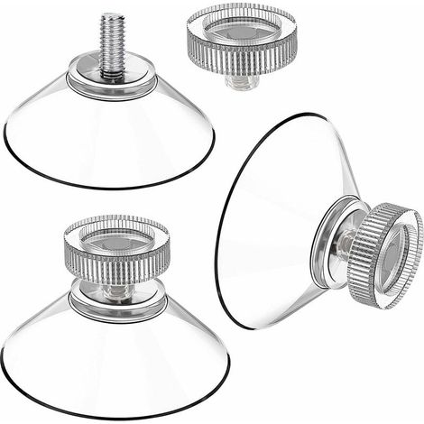 Ventouse Lot de 25 ventouses Ø 40 mm M4 - Boutons d'aspiration transparents avec écrou moleté (1/5)