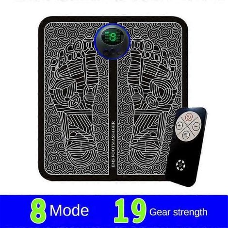 1 Appareil de massage pieds EMS, rechargeable USB, 8 modes, 19 niveaux, magnétothérapie, pour circulation sanguine (1/2)