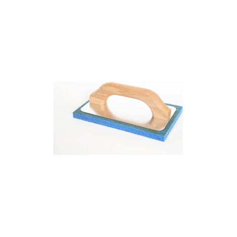 FRATTONE SPUGNA BLU C/MANICO LEGNO 140X220MM