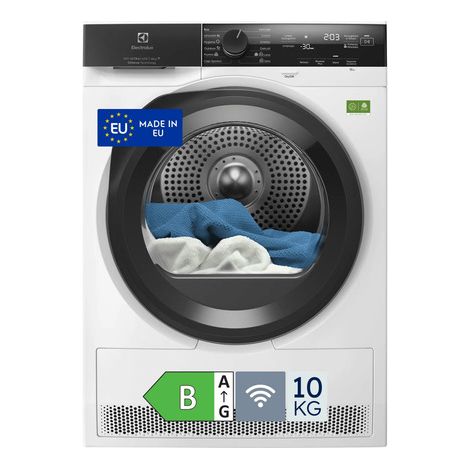 Electrolux EW7H4E10BY asciugatrice Libera installazione Caricamento frontale 10 kg Bianco, Nero