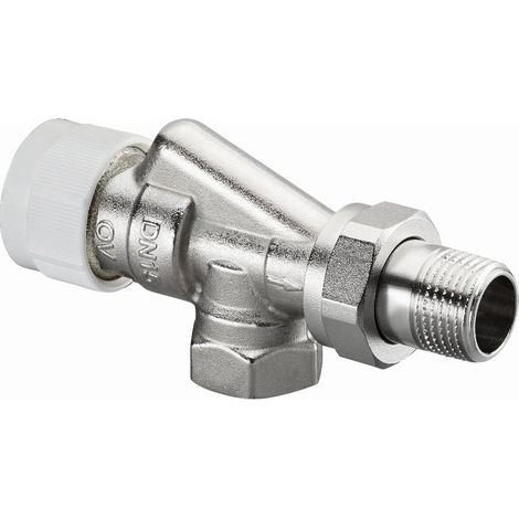Oventrop – Corps thermostatique équerre inversé F 3/4' – Tête thermostatique AV9 – Préréglage facile – Réglage silencieux avec clé de 13