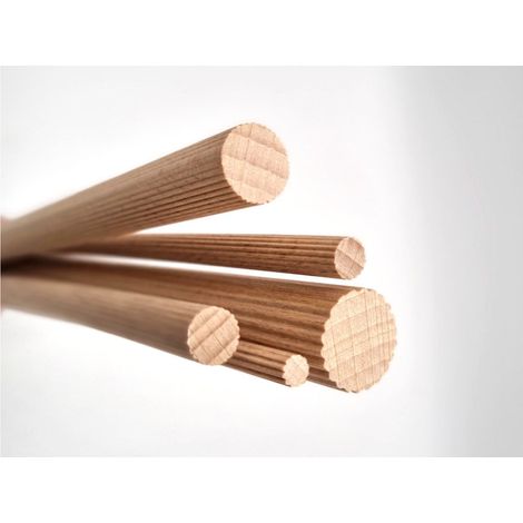 facett Langholzdübel 6 x 40mm Buche geriffelt (1/3)