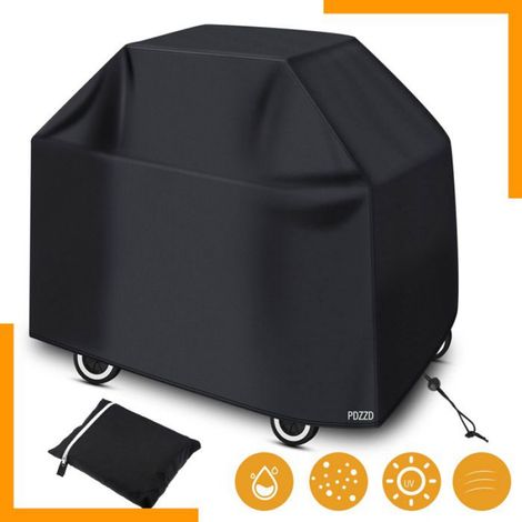 1 Housse Barbecue, Imperméable, Anti-UV, Tissu Oxford 210D, Avec Cordon De Serrage, Pour Extérieur (1/5)