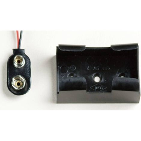 Takachi BH9V2 Portabatteria 1x 9 V Connettore a scatto, Cavo (L x L x A) 49.3 x 29.2 x 20 mm (1/2)