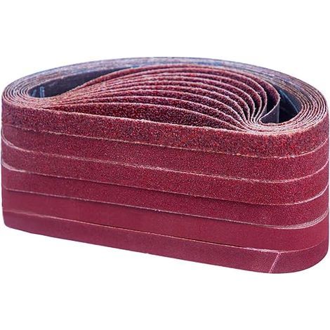 Sortierte 13 x 457 mm Schleifbänder für Bandschleifer - 12er-Pack (je 2 Körnungen 40/60/80/120/180/240) (1/5)