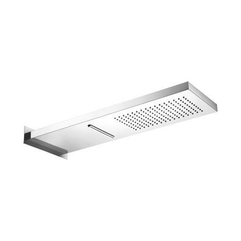 POMME DE DOUCHE ENCASTREE 53/16 CM CARRE PLUIE + CASCADE CHROME - CRISTINA ONDYNA PD38451 (1/2)
