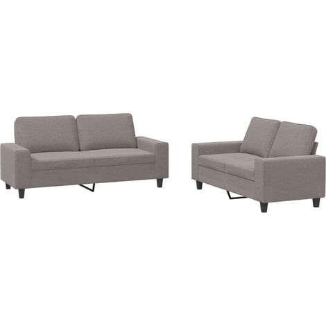 Maison Exclusive - Set di Divani 2 pz Tortora in Tessuto