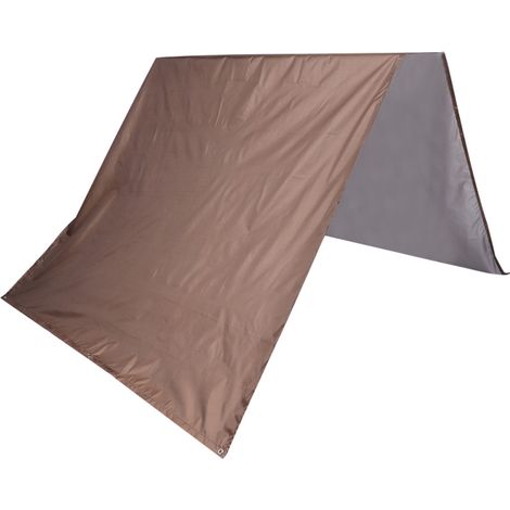Auvent de balançoire extérieure, aire de jeux, toit, bâche imperméable de rechange, pare-soleil (couleur café) (1/5)