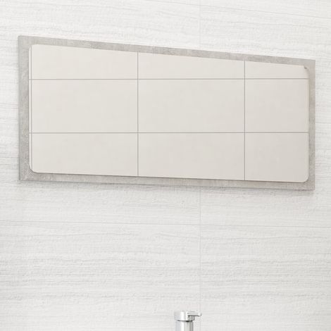 Badspiegel Betongrau 80x1,5x37 cm Holzwerkstoff