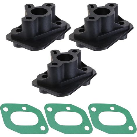 Lot de 3 connecteurs de base du collecteur d'admission de carburateur compatibles avec 1E40F-5 44 F-5 BC430 CG430 CG520 43CC 52CC (1/4)