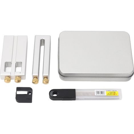 Outil de découpe de courroie en cuir en alliage d'aluminium avec 2 composants, 10 accessoires, casse et boîtes de rangement, kit de travail pour artisanat cuir (1/5)