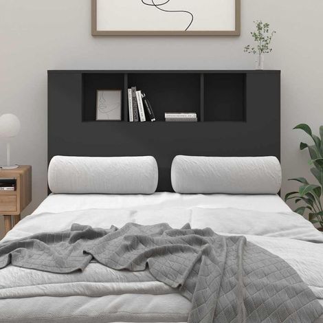 vidaXL Mueble cabecero negro 120x18,5x102,5 cm (1/5)