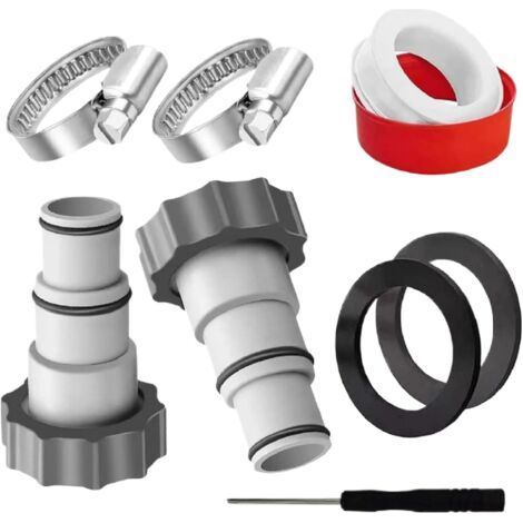 Adaptateur de Tuyau pour Piscine - Adaptateur De Pompe À Piscine 3.2 À 3.8 Cm.Pièces de Rechange pour Spa Fontaine et Contre-Lavage Débutants Professionnels Utilisateurs Domestiques (1/5)