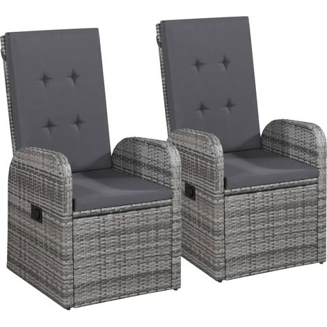 Maison Exclusive - 3-tlg. Garten-Essgruppe Grau