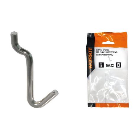 Gancio Uncino Acciaio Self Workit 15 x 42 mm 10 Pezzi