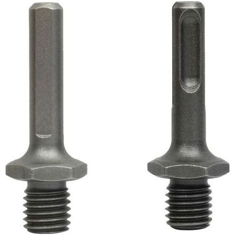 FITLAB-2 Pièces Adaptateur M14 Filetage Mâle à SDS Plus Femelle et triangle Femelle pour Meuleuse Perceuse Forage (1/4)