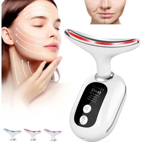 Masseur facial anti-rides - 4 modes, masseur facial électrique, raffermissement et lifting du visage et du cou, 45°C EMS (1/5)