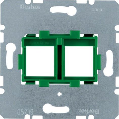 Placa de interruptor Berker 454104 2 elementos verde