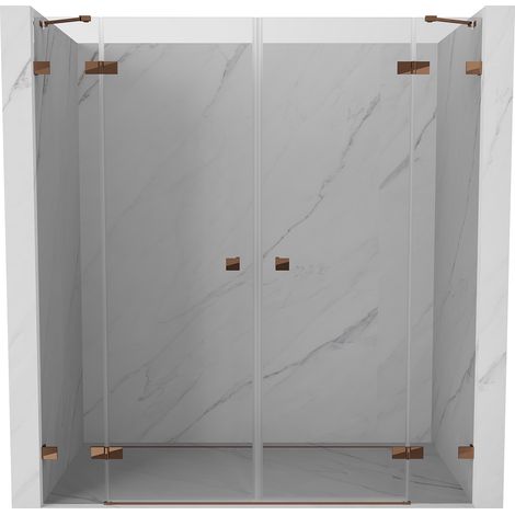 Mexen Lunar Duo Duschflügeltür 200 cm, transparent, Roségold - 834D-200-000-60-00 (1/5)