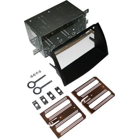 Adaptateur autoradio Double DIN - AUTOLEADS - Kia Magentis 2006 - Noir - Cage métallique - Compatible Kia Optima