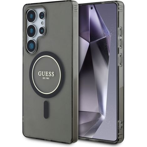 Custodia Guess Glitter Circle MagSafe per Samsung Galaxy S25 Ultra nera (1/5)