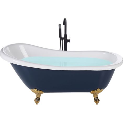 Freistehende Badewanne CAYMAN 153 x 77 cm Blau