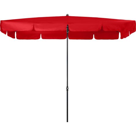 Doppler Sonnenschirm "Sunline Waterproof III 260 x 150", 2,60 x 1,50 m, rot, Bezug aus 100% Polyester, Gestell aus Stahl, 4,7 kg Sonnenschirm "Sunline Waterproof III 260 x 150", rot, 260 x 150 cm