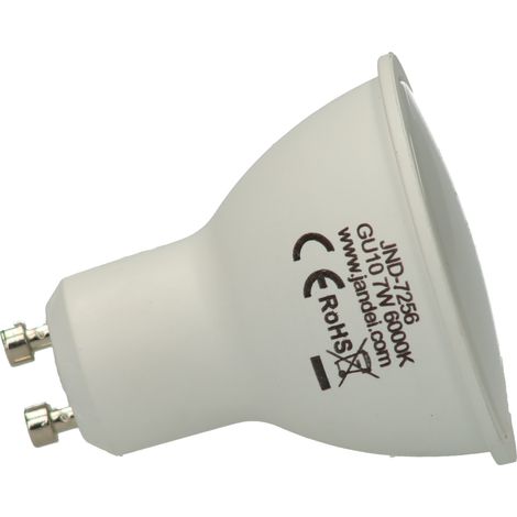 pack 5 Bombilla led GU10 7W 6000K frio 50 mm