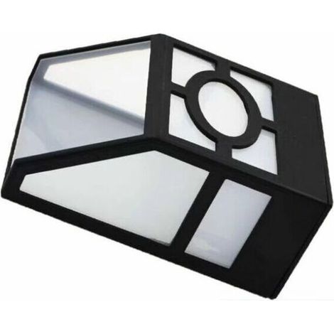 Applique murale rétro solaire Lumière solaire à panneau LED Éclairage mural Applique murale extérieure étanche à la pluie, lumière blanche (1/5)