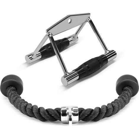 Poignées de barre de rameur et corde d'entraînement pour triceps de 70 cm, corde de musculation, corde de fitness, accessoires d'hal (1/3)