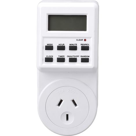 Minuteur de Prise Numérique avec Compte à Rebours - Interrupteur Programmable pour Économie d'Énergie, Protection Arrêt Automatique - Prise AU 230V 10A 2400W. (1/5)