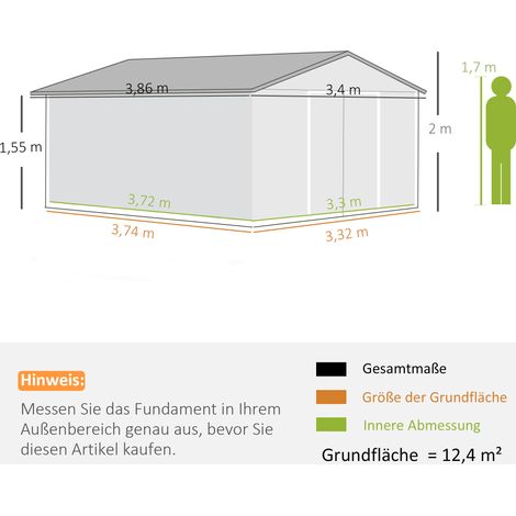 Abri de jardin étanche pour outils de jardin, avec fenêtres d'aération, portes coulissantes, en acier, vert foncé (1/5)