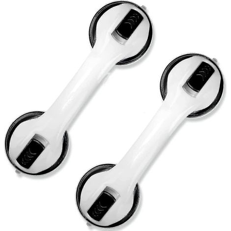 Lot de 2 barres d'appui de douche de 30 cm avec ventouse puissante (1/5)