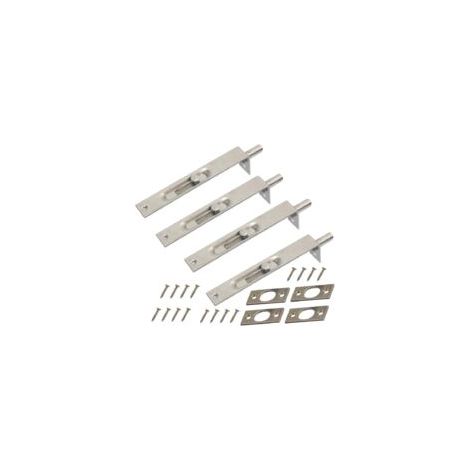 AIDUCHO Juego de 2 pares de pestillos de acero inoxidable de alta resistencia de 15 cm para puertas principales y secundarias - Crezuo