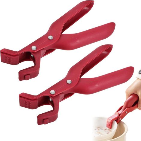 Pinces Cuisine - Lot de 2 - Silicone - Anti-brûlure Antidérapantes - Four Micro-onde Friteuse (1/5)